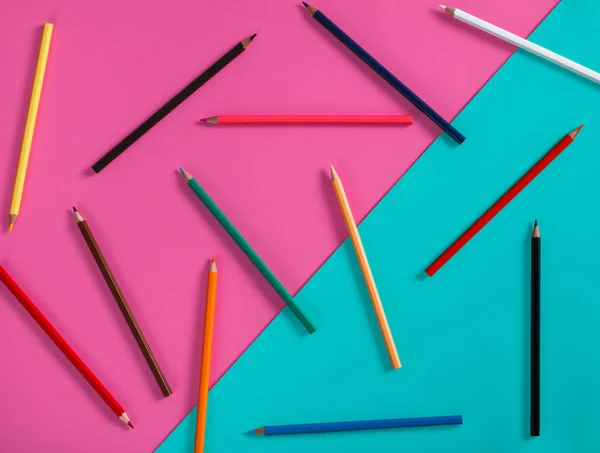 Abstract color pencil mockup for design — Stock Photo, Image