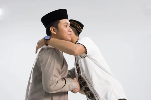 Muslim Pria persahabatan menembak — Stok Foto