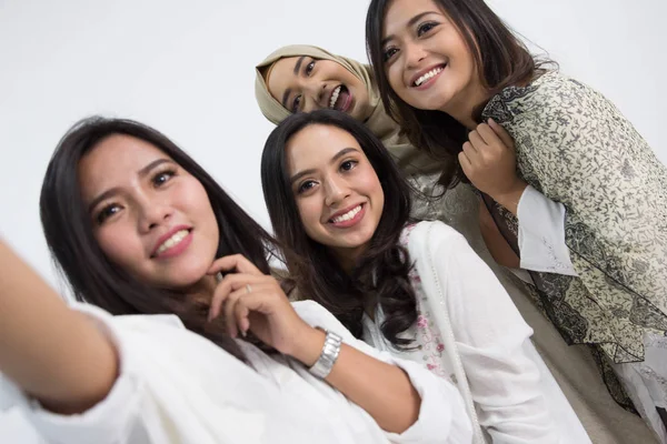 Mulher modelo selfie — Fotografia de Stock