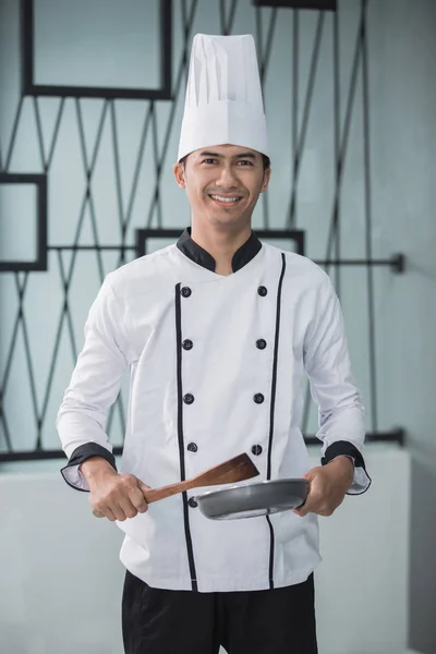 Chef y las herramientas — Foto de Stock