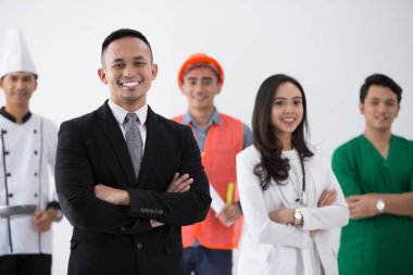 Çeşitli meslek portresi