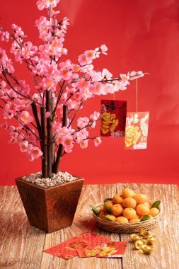 Çin Yeni Yıl Dekorasyonu. Kırmızı Paket