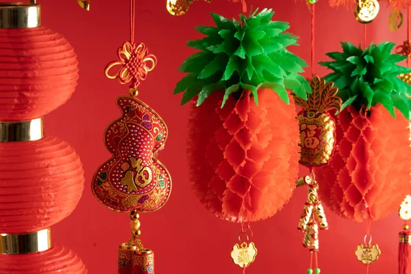 Lanterne durante il festival cinese di Capodanno — Foto Stock