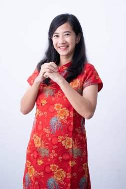 Tebrik ederim Asyalı kız. Çin Yeni Yılı