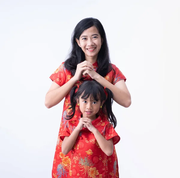 Madre e figlia Capodanno cinese — Foto Stock