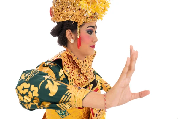 Young women are performing movements dancing Balinese — Stock Photo, Image