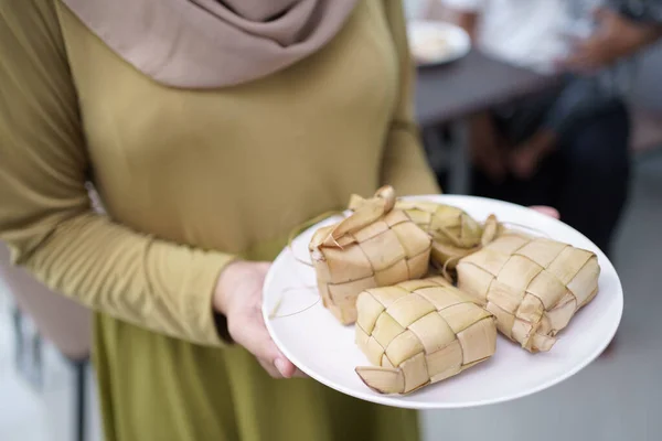 Ketupat ou ricecake para eid mubarak — Fotografia de Stock