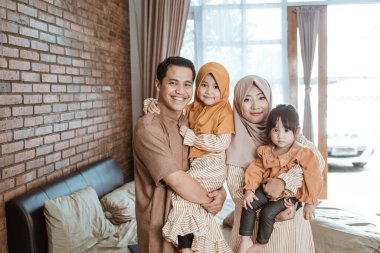 beautiful muslim family smiling clipart