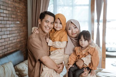 beautiful muslim family smiling clipart