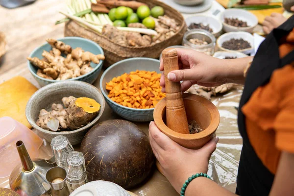 Jamu ervas bebida especiaria ingrediente — Fotografia de Stock