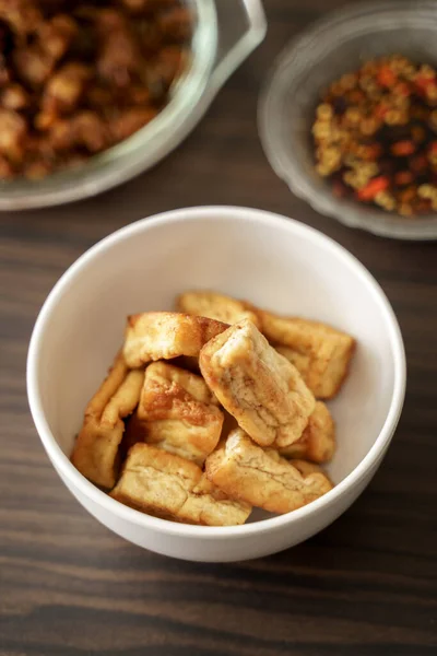 Gebratener Tofu in Indonesien — Stockfoto