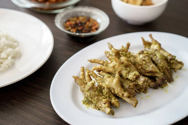 아시아 닭 발 요리 — 스톡 사진