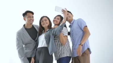 Genç Asyalıların selfie 'si