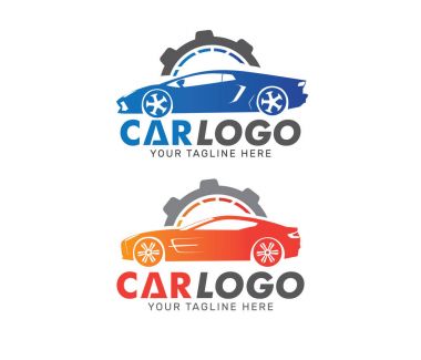 logo tasarım araç sigortası, Araç Bakım Servisi, oto koruma, araba performans vektör