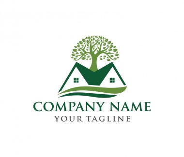 meşe ağacı logosu, akıllı ve güçlü vektör logo tasarım çizim