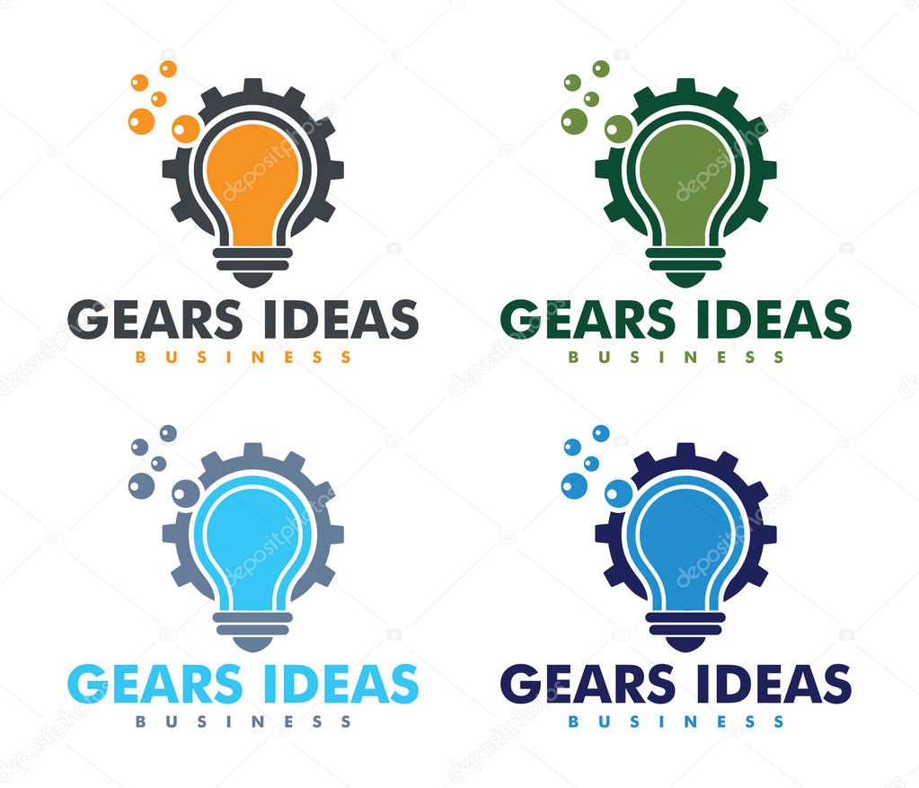 vector logo design for automotive business, technical industry, car maintenance, smart idea engine,