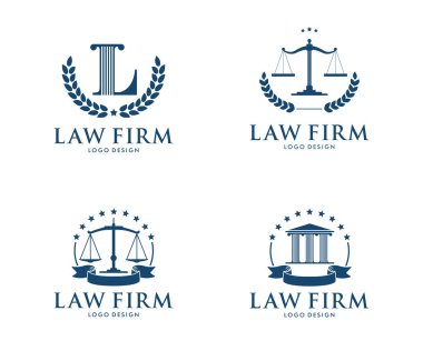 vektör logo tasarlamak için hukuk firması iş, avukat, avukat, Adalet Divanı