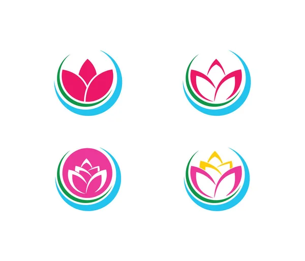 Vektor Logo Design Illustration für Beauty Wellness Center, Yoga-Übungs-Klasse, spirituelle Heilung, Schönheitssalon. — Stockvektor