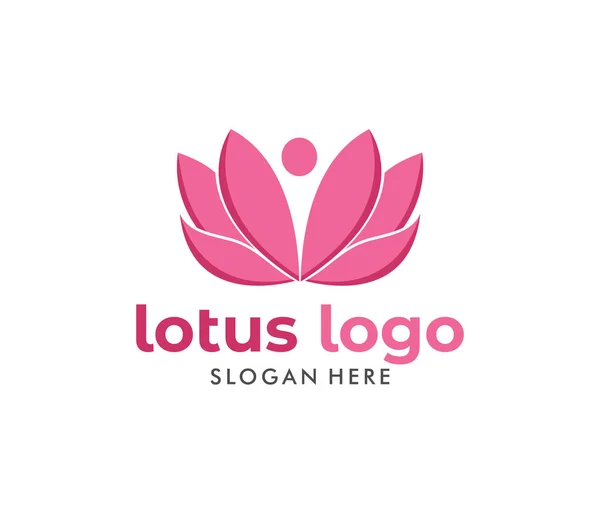 Ilustracja wektorowa logo design dla urody wellness centrum, ćwiczenia jogi, uzdrawianie duchowe, salon piękności. — Wektor stockowy