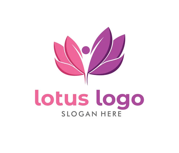 Vector logo ontwerp illustratie voor schoonheid wellnesscentrum oefening yogales, spirituele healing, schoonheidssalon. — Stockvector