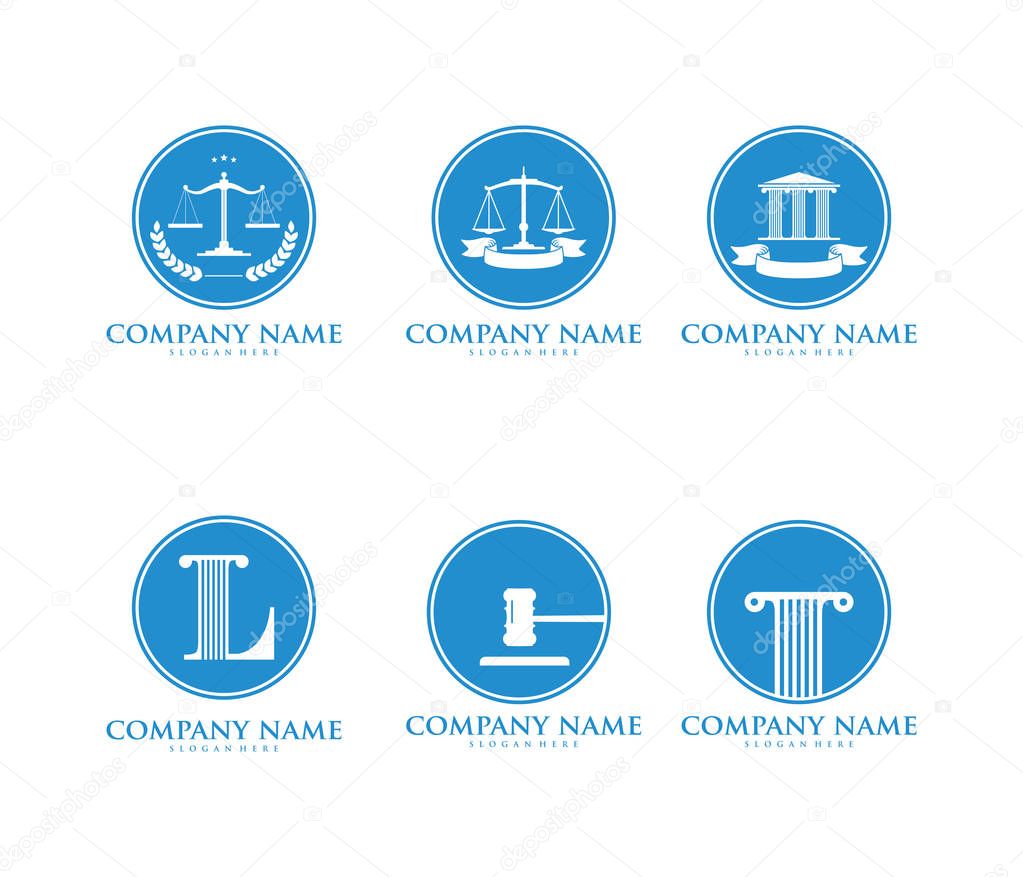 This is vector logo design illustration perfectly for branding like law firm business, attorney, advocate, court justice and everything related