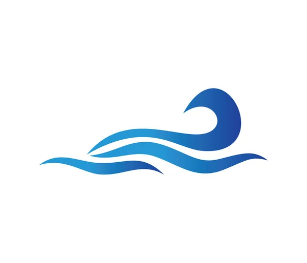 Diseño del logotipo del vector para la onda dinámica, océano mar agua ola hogar resort, velero, crucero por el océano tour — Vector de stock