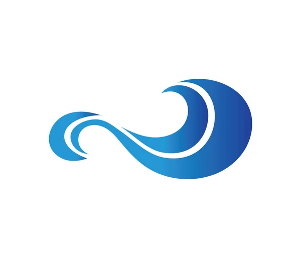 Vector logo design for dynamic wave, ocean sea water wave home resort, sailing boat, ocean cruise tour — Stock Vector