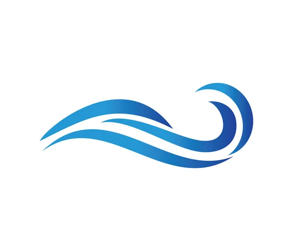 Diseño del logotipo del vector para la onda dinámica, océano mar agua ola hogar resort, velero, crucero por el océano tour — Vector de stock