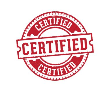 vektör damga etiket etiket-in belge, kağıt ve ürün için Sertifikalı mark