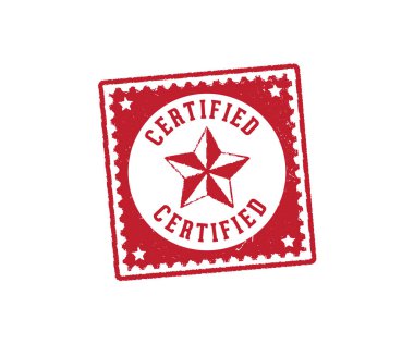 vektör damga etiket etiket-in belge, kağıt ve ürün için Sertifikalı mark