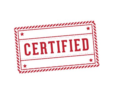 vektör damga etiket etiket-in belge, kağıt ve ürün için Sertifikalı mark