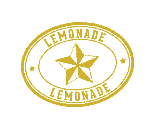 Vektor-Etikettenanhänger und Stempeldesign für Limonade-Getränk und Zitronensaft — Stockvektor