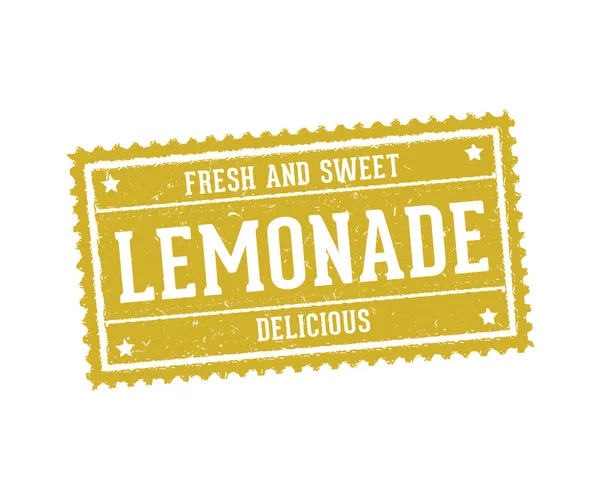 Vektor-Etikettenanhänger und Stempeldesign für Limonade-Getränk und Zitronensaft — Stockvektor