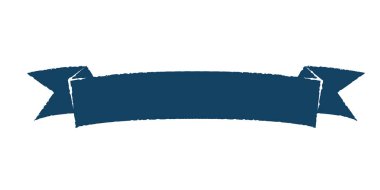 Vintage rustik mavi kurdele afiş