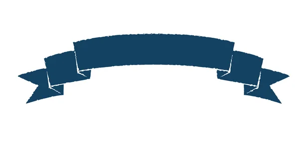 Bannière ruban bleu rustique vintage — Image vectorielle