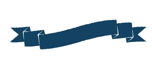 Bannière ruban bleu rustique vintage — Image vectorielle
