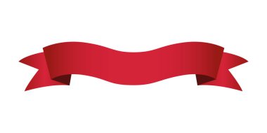 Tek Kızıl Bayrak şerit vektör izole