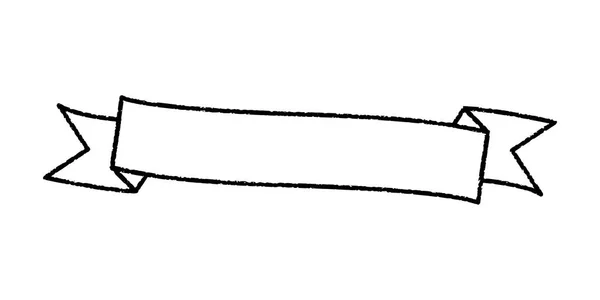 Single blank vintage ribbon banner vector logo design — Stock Vector