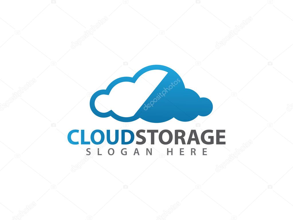 Vector online cloud storage logo design for web logo, application logo, icons, brand identity and more
