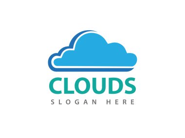 vektör bulut online bulut depolama logo tasarımı