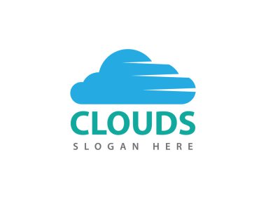 vektör dinamik bulut online bulut depolama logo tasarımı