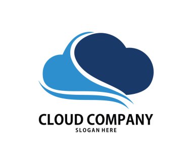 vektör dinamik bulut online bulut depolama logo tasarımı