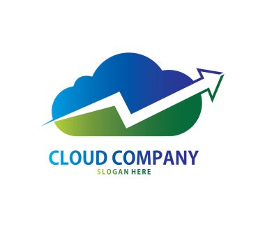 vektör Finans borsa yönetimi bulut online bulut depolama logo tasarımı