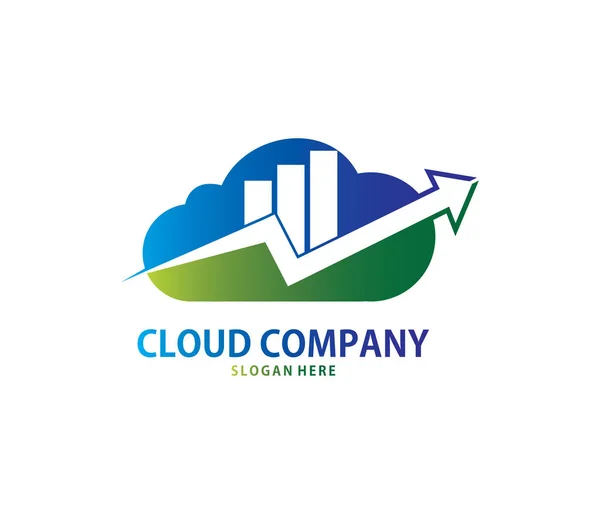 Vetor de software de gerenciamento de negócios nuvem de armazenamento on-line logotipo design —  Vetores de Stock