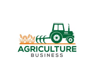 vektör logo tasarımı ve tarım iş, şirket, araştırma, hasat, bitki, teknoloji gösterimi