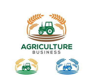 vektör logo tasarımı ve tarım iş, şirket, araştırma, hasat, bitki, teknoloji gösterimi