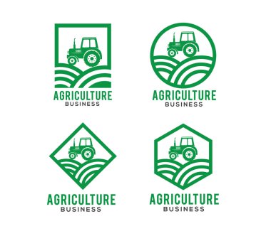 vektör logo tasarımı ve tarım iş, şirket, araştırma, hasat, bitki, teknoloji gösterimi