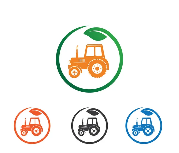 Diseño de logotipos vectoriales e ilustración del negocio agrícola, empresa, investigación, cosecha, planta, tecnología — Archivo Imágenes Vectoriales