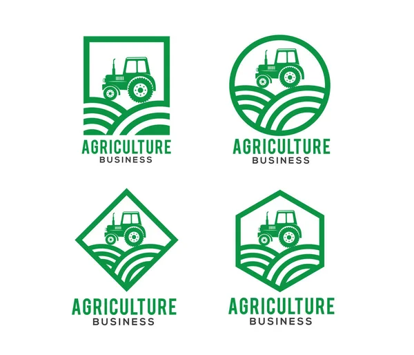 Logo vectoriel conception et illustration de l'agriculture entreprise, entreprise, recherche, récolte, plante, technologie — Image vectorielle