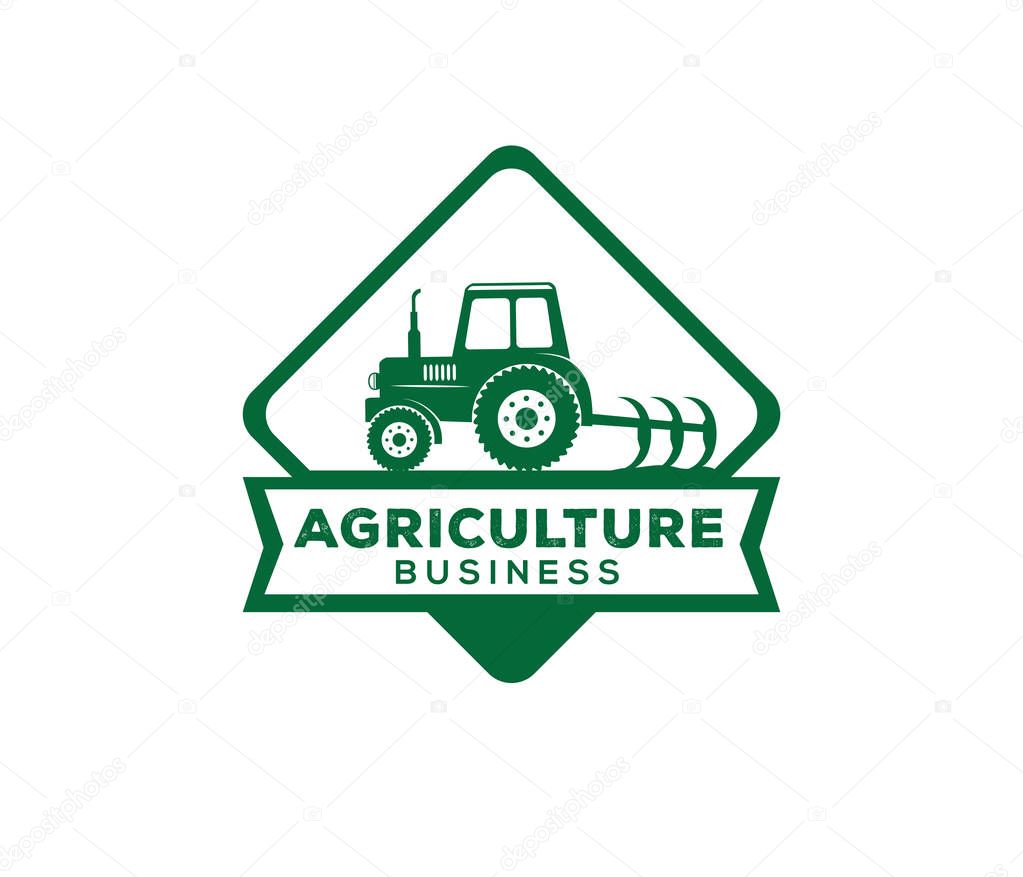 Vector logo design and illustration of agriculture business, company, research, harvest, plant, technology, agronomy, filed, laboratory